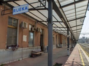 Works at the train station of Rijeka, European Capital of Culture 2020